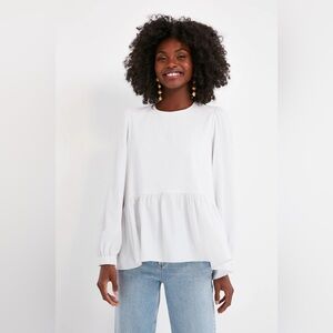 Tuckernuck White Peplum Blouse